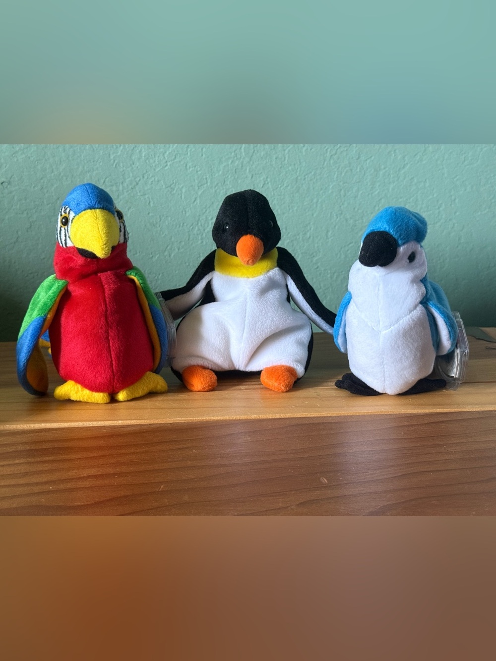 Ty Beanie Babies Jabber Rocket Waddle Bird Plush Lot Tag Errors PVC